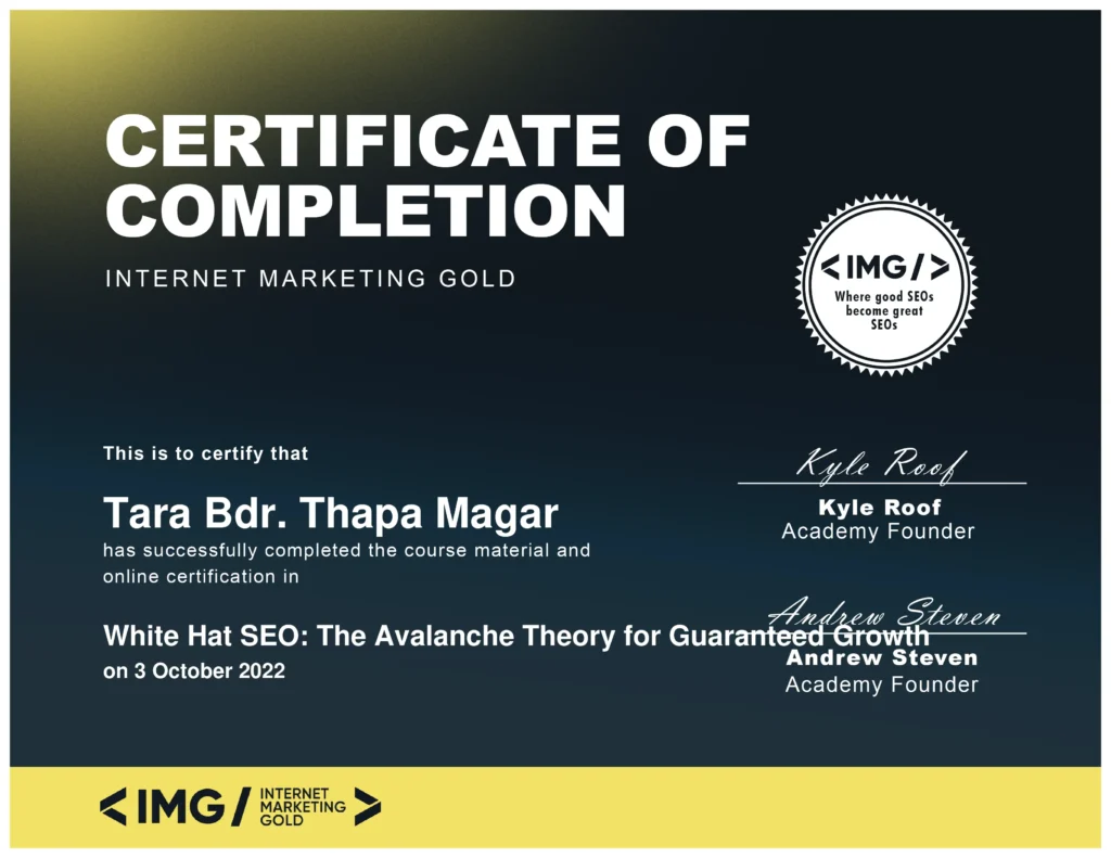 White Hat SEO Course Certification